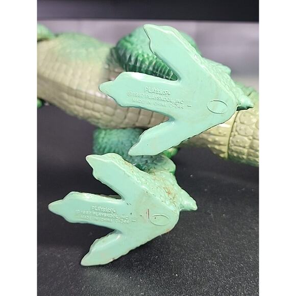 Vintage Definitely Dinosaurs 1987 Playskool T-Rex Figure And Caveman Zorg Blonde - Picture 9 of 9